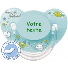 Sucette totosse personnalisée machine turquoise