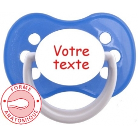 Sucette personnalisée funny bleu