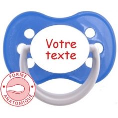 Sucette personnalisée funny bleu
