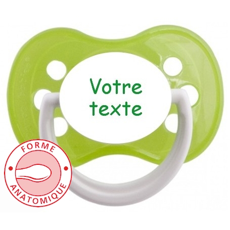 Sucette personnalisée funny verte