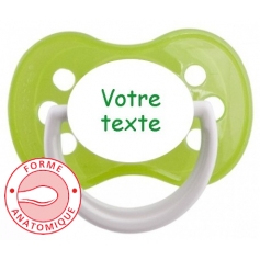 Sucette personnalisée funny verte