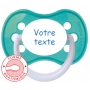 Sucette personnalisée funny turquoise