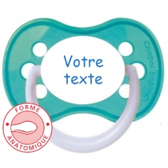 Sucette personnalisée funny turquoise