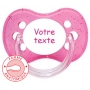Sucette personnalisée anatomique paillette rose