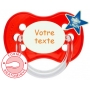 Sucette personnalisée anatomique Space rouge