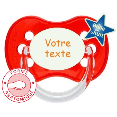 Sucette personnalisée anatomique Space rouge
