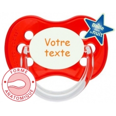 Sucette personnalisée anatomique Space rouge