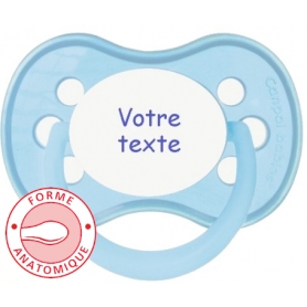 Sucette personnalisée anatomique Pastel bleue