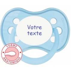 Sucette personnalisée anatomique Pastel bleue