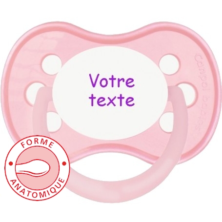Sucette personnalisée anatomique Pastel rose