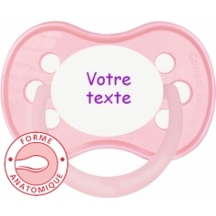 Sucette personnalisée anatomique Pastel rose