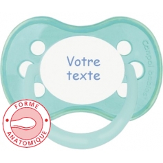 Sucette personnalisée anatomique Pastel verte