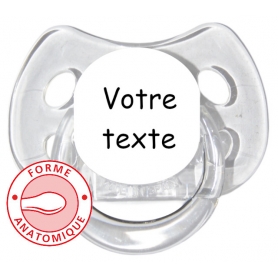Sucette personnalisée MODE TRANSPARENTE anatomique