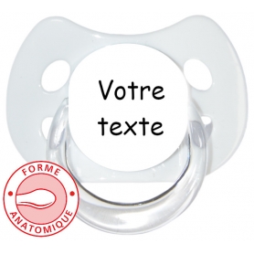 Sucette personnalisée MODE blanche anatomique