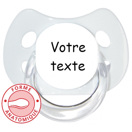 Sucette personnalisée MODE blanche anatomique