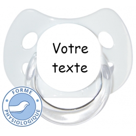 Sucette personnalisée MODE blanche physiologique