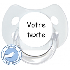 Sucette personnalisée MODE blanche physiologique
