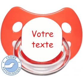 Sucette personnalisée MODE rouge physiologique