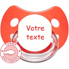 Sucette personnalisée MODE rouge anatomique