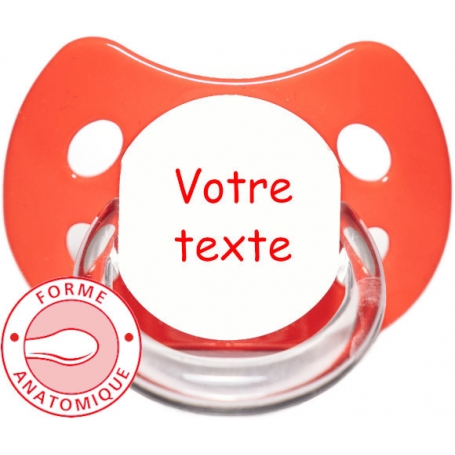 Sucette personnalisée MODE rouge anatomique