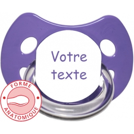 Sucette personnalisée MODE violette anatomique