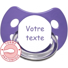 Sucette personnalisée MODE violette anatomique