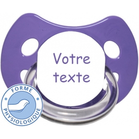 Sucette personnalisée MODE violette physiologique