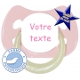 Sucette personnalisée MODE rose clair fluo physiologique