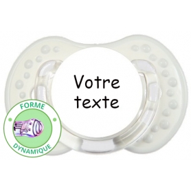 Sucette personnalisée Joy blanche