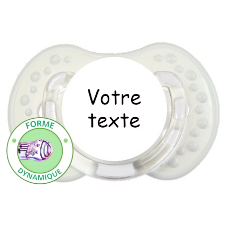 Sucette personnalisée Joy blanche
