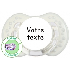 Sucette personnalisée Joy blanche