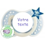 Sucette personnalisée night and day bleu douceur