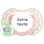 Sucette personnalisée night and day beige rose
