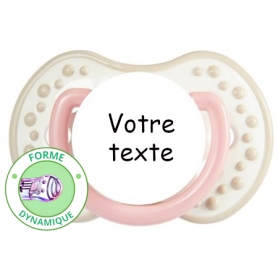 Sucette personnalisée night and day beige rose