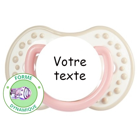 Sucette personnalisée night and day beige rose
