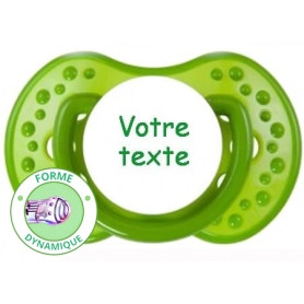 Sucette personnalisée spark verte