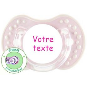 Sucette personnalisée style rose et blanc