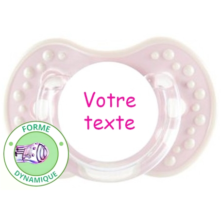 Sucette personnalisée style rose et blanc