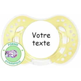 Sucette personnalisée trendy jaune