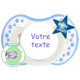 Sucette personnalisée night and day bleu ciel