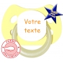 Sucette personnalisée MODE jaune fluo anatomique