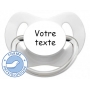 Sucette bébé personnalisée physiologique LOLLY blanc