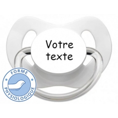 Sucette bébé personnalisée physiologique LOLLY blanc