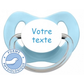 Sucette bébé personnalisée physiologique LOLLY cyan