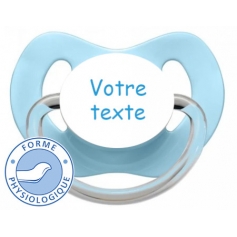 Sucette bébé personnalisée physiologique LOLLY cyan