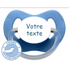 Sucette bébé personnalisée physiologique LOLLY turquoise
