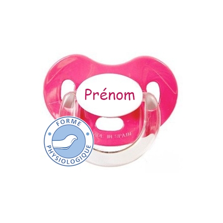 Sucette personnalisée charme fushia
