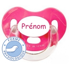 Sucette personnalisée charme fushia