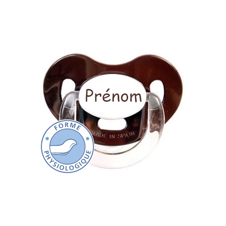 Sucette personnalisée charme marron