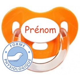 Sucette personnalisée charme orange